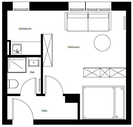 Prenájom bytu 1-izbový 30 m², Fritschestr. 55, Berlin, Berlín Prenájom bytu 1-izbový 30 m², Fritschestr. 55, Berlin, Berlín