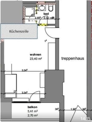 Prenájom bytu 1-izbový 30 m², Dollstraße 10, Ingolstadt, Bavorsko Prenájom bytu 1-izbový 30 m², Dollstraße 10, Ingolstadt, Bavorsko