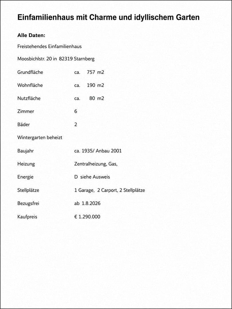 Predaj domu 175 m², pozemok 757 m², Starnberg, Bavorsko Predaj domu 175 m², pozemok 757 m², Starnberg, Bavorsko