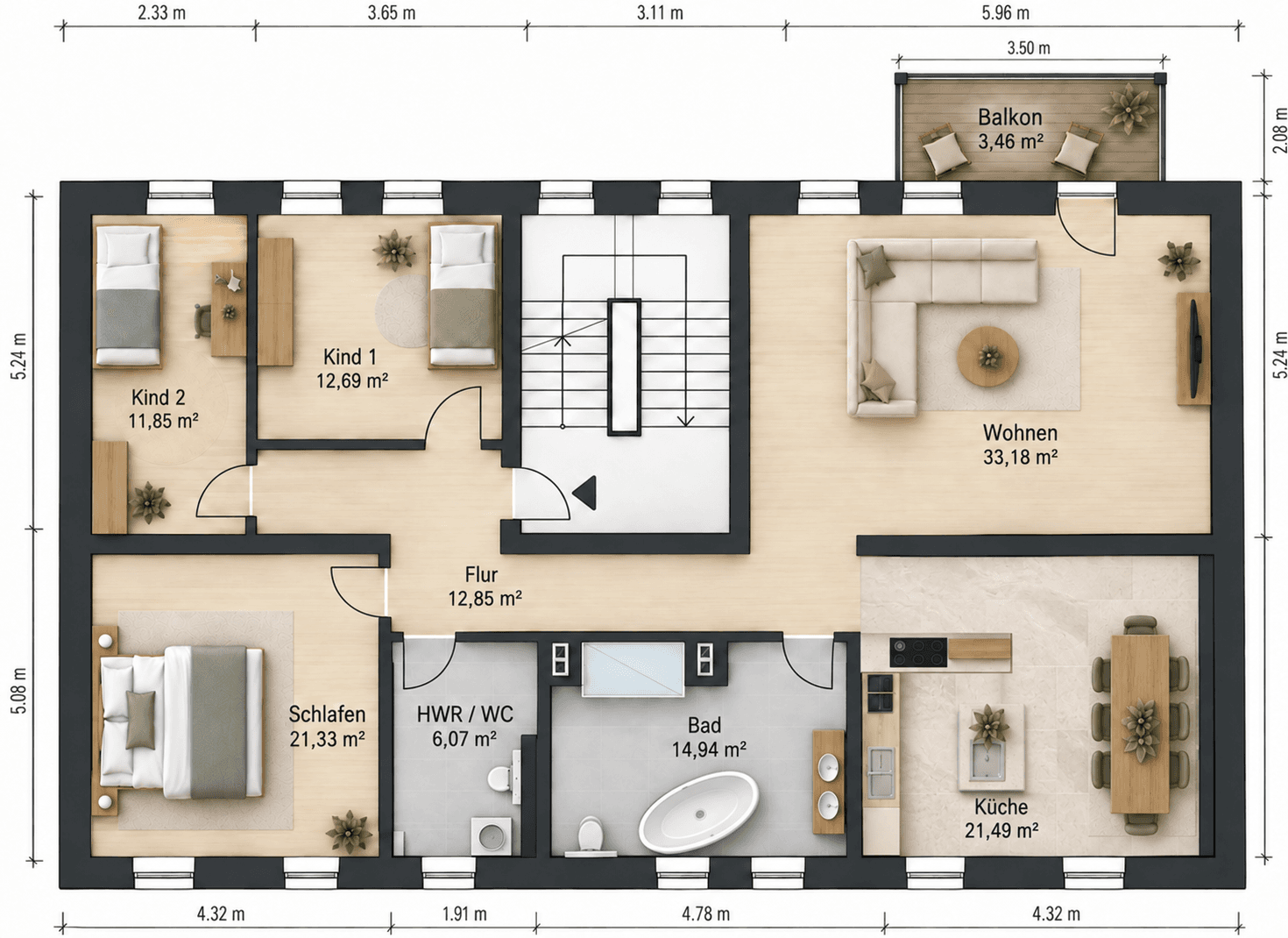 Prenájom bytu 4-izbový 135 m², Rudolfstraße 8, Chemnitz, Sasko Prenájom bytu 4-izbový 135 m², Rudolfstraße 8, Chemnitz, Sasko