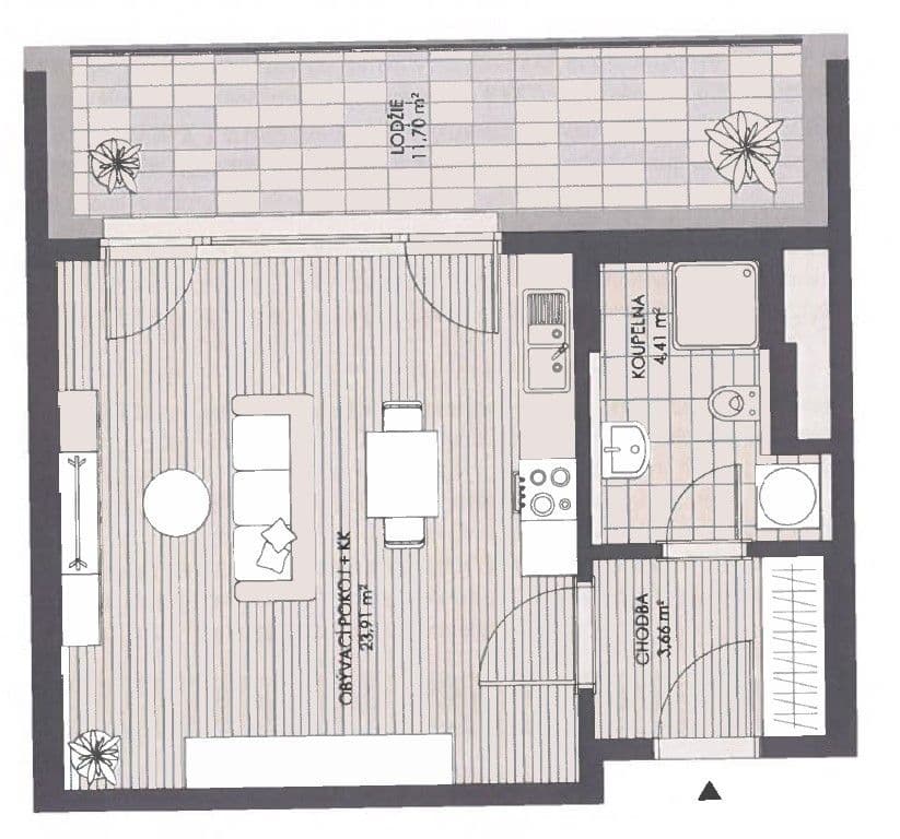 Prenájom bytu 1-izbový 35 m², Vyletalova, Praha, Praha Prenájom bytu 1-izbový 35 m², Vyletalova, Praha, Praha
