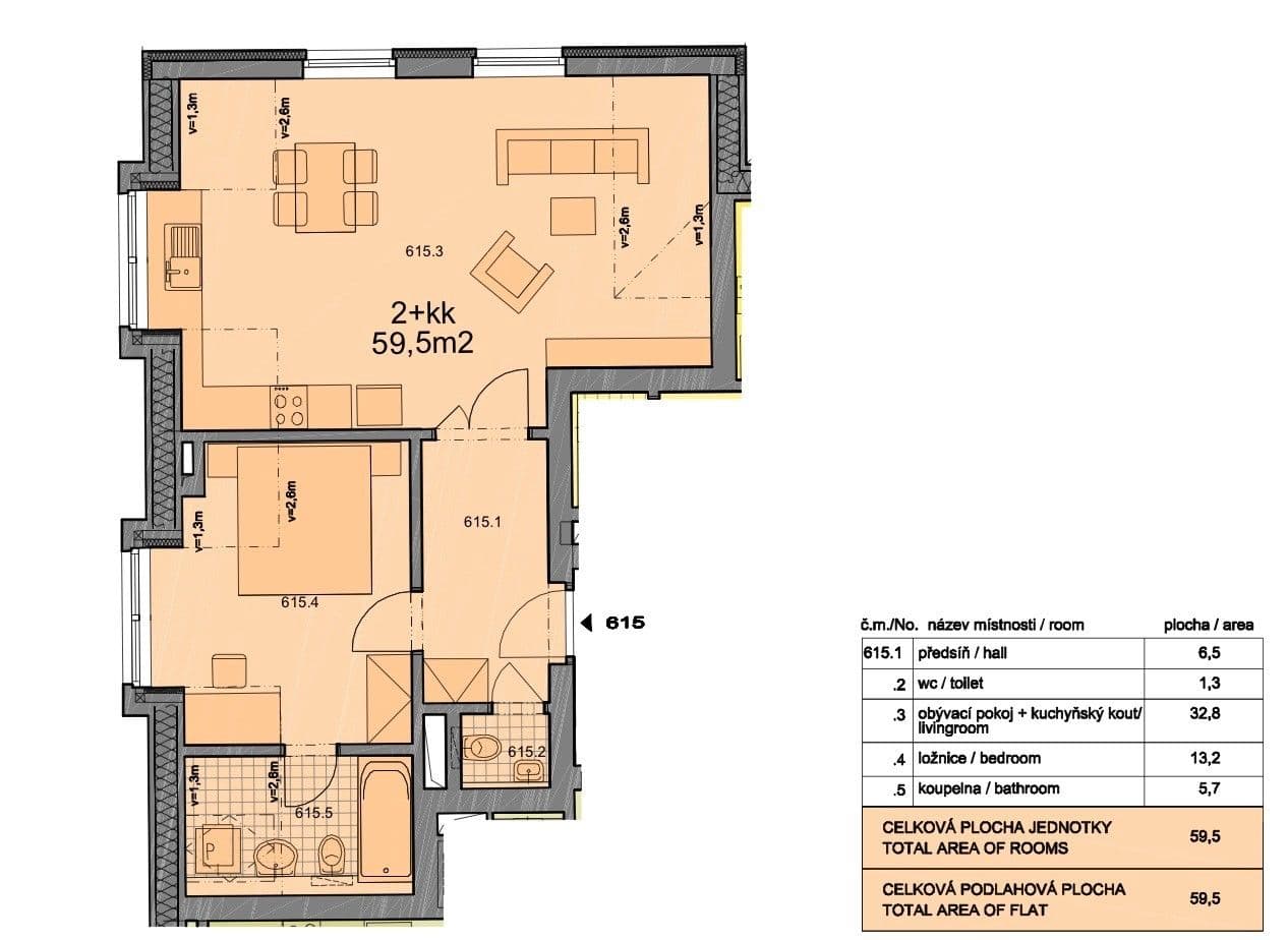 Prenájom bytu 2-izbový 60 m², K Náhonu, Praha, Praha Prenájom bytu 2-izbový 60 m², K Náhonu, Praha, Praha