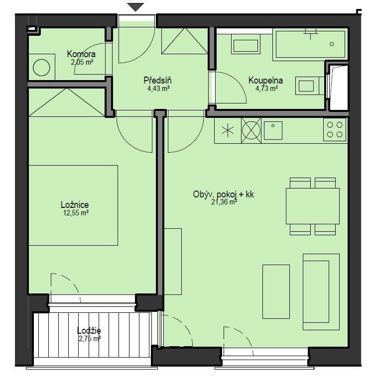 Prenájom bytu 2-izbový 48 m², Jindřicha Bubeníčka, Praha, Praha Prenájom bytu 2-izbový 48 m², Jindřicha Bubeníčka, Praha, Praha