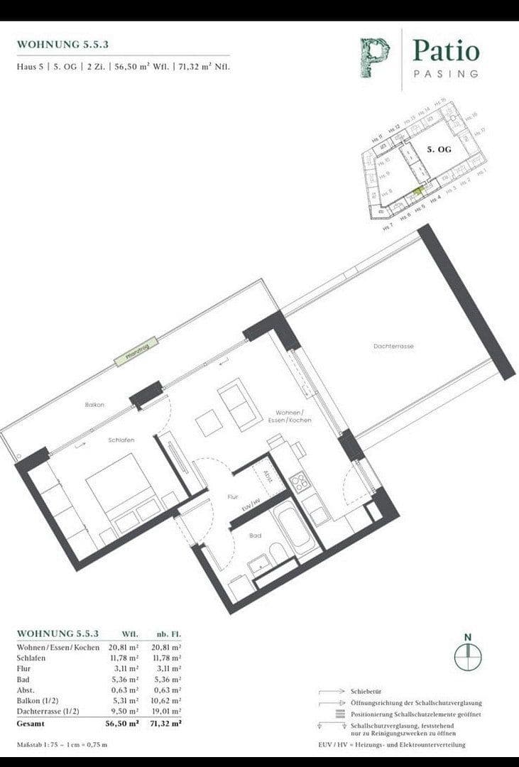 Prenájom bytu 2-izbový 57 m², München-Pasing-Obermenzing, Bavorsko Prenájom bytu 2-izbový 57 m², München-Pasing-Obermenzing, Bavorsko