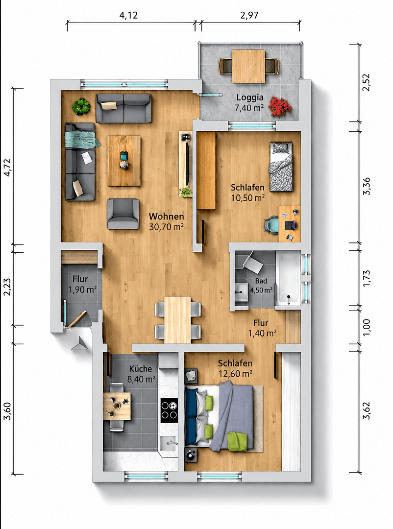 Predaj bytu 3-izbový 74 m², Behringsstr. 3, Hamm, Severné Porýnie - Westfálsko Predaj bytu 3-izbový 74 m², Behringsstr. 3, Hamm, Severné Porýnie - Westfálsko
