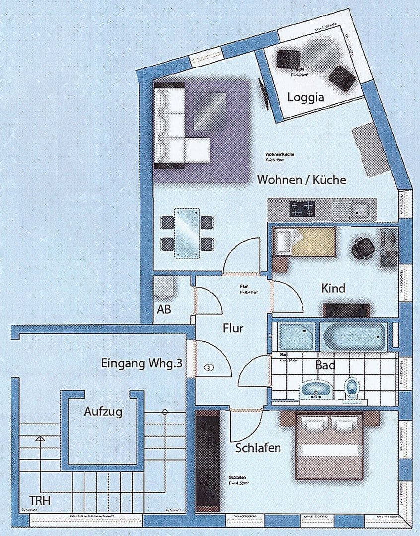 Prenájom bytu 3-izbový 68 m², Senden, Bavorsko Prenájom bytu 3-izbový 68 m², Senden, Bavorsko