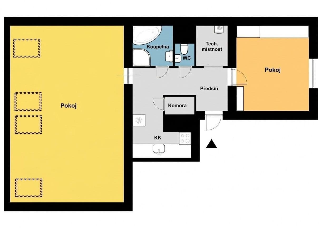 Prenájom bytu 2-izbový 87 m², Za Poštou, Praha, Praha Prenájom bytu 2-izbový 87 m², Za Poštou, Praha, Praha