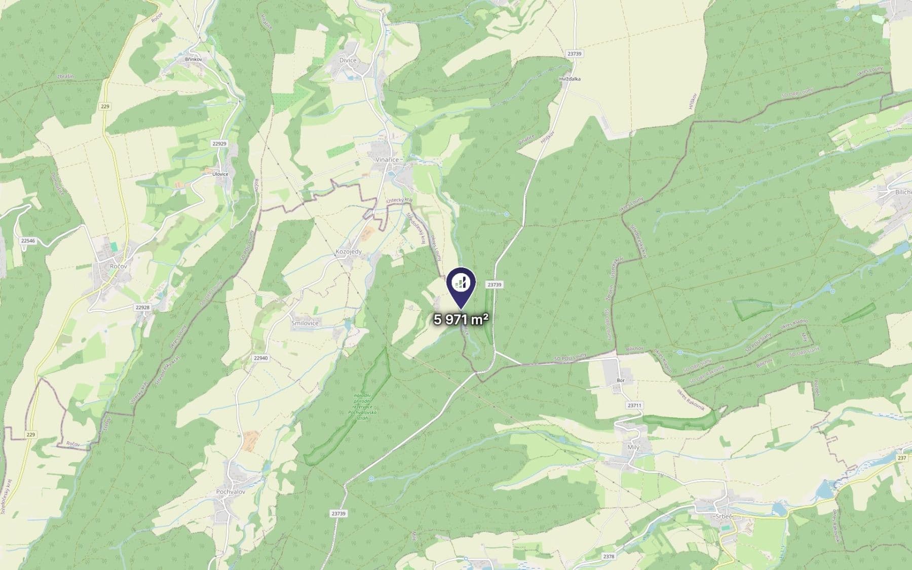 Predaj pozemku 2.388 m², Vinařice, Ústecký kraj Predaj pozemku 2.388 m², Vinařice, Ústecký kraj