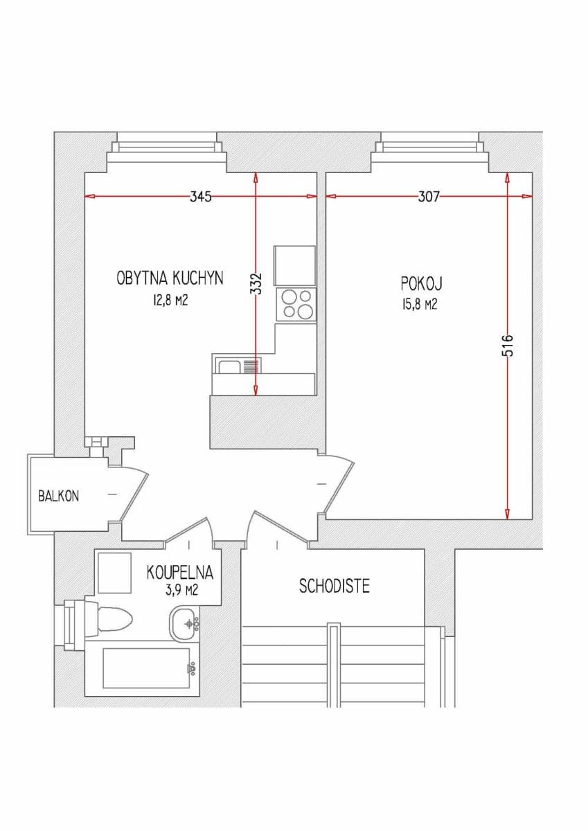 Prenájom bytu 1-izbový 38 m², Doudova, Praha, Praha Prenájom bytu 1-izbový 38 m², Doudova, Praha, Praha