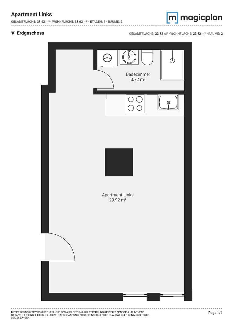 Prenájom bytu 1-izbový 32 m², Stuttgart, Bádensko-Wurttembersko Prenájom bytu 1-izbový 32 m², Stuttgart, Bádensko-Wurttembersko
