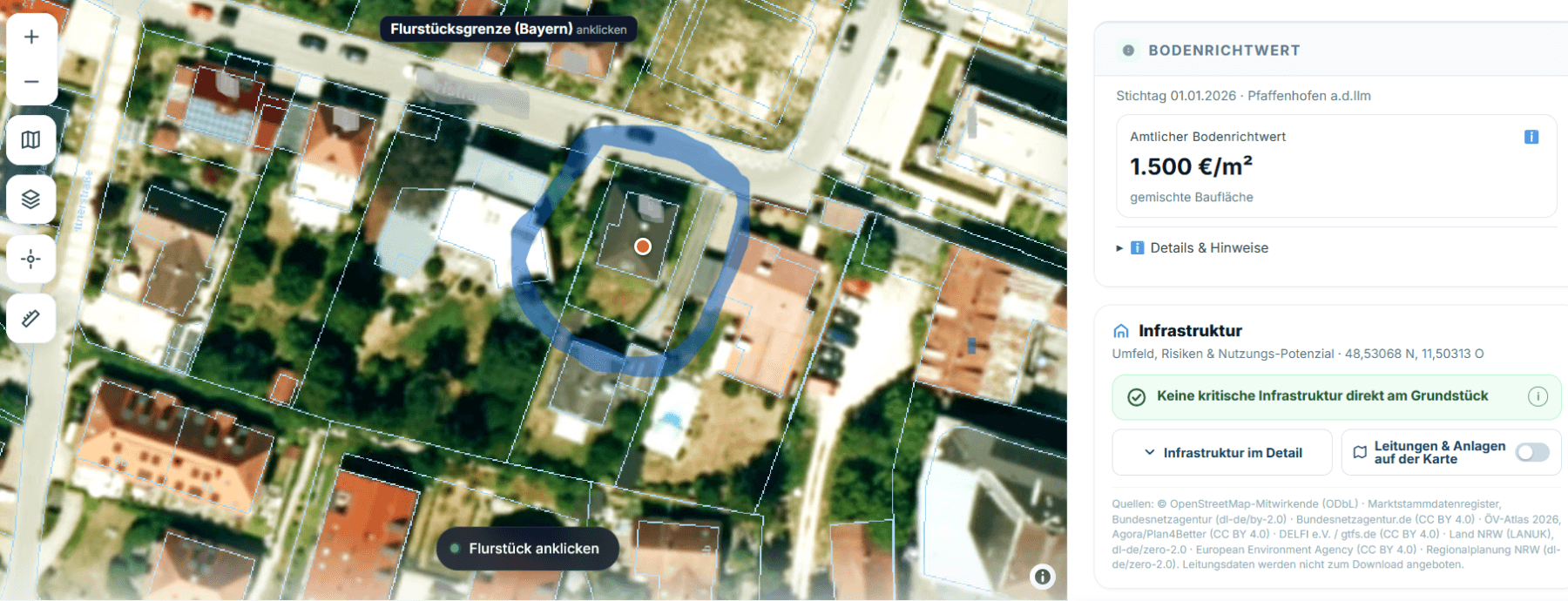 Predaj pozemku 342 m², Pfaffenhofen, Bavorsko Predaj pozemku 342 m², Pfaffenhofen, Bavorsko