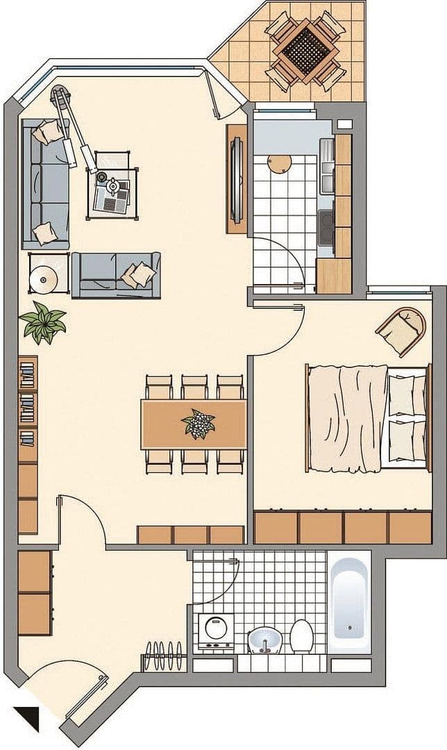 Prenájom bytu 2-izbový 61 m², Köln, Severné Porýnie - Westfálsko Prenájom bytu 2-izbový 61 m², Köln, Severné Porýnie - Westfálsko