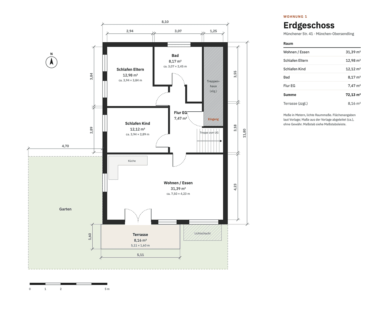 Prenájom bytu 5-izbový 126 m², Taufkirchen, Bavorsko Prenájom bytu 5-izbový 126 m², Taufkirchen, Bavorsko
