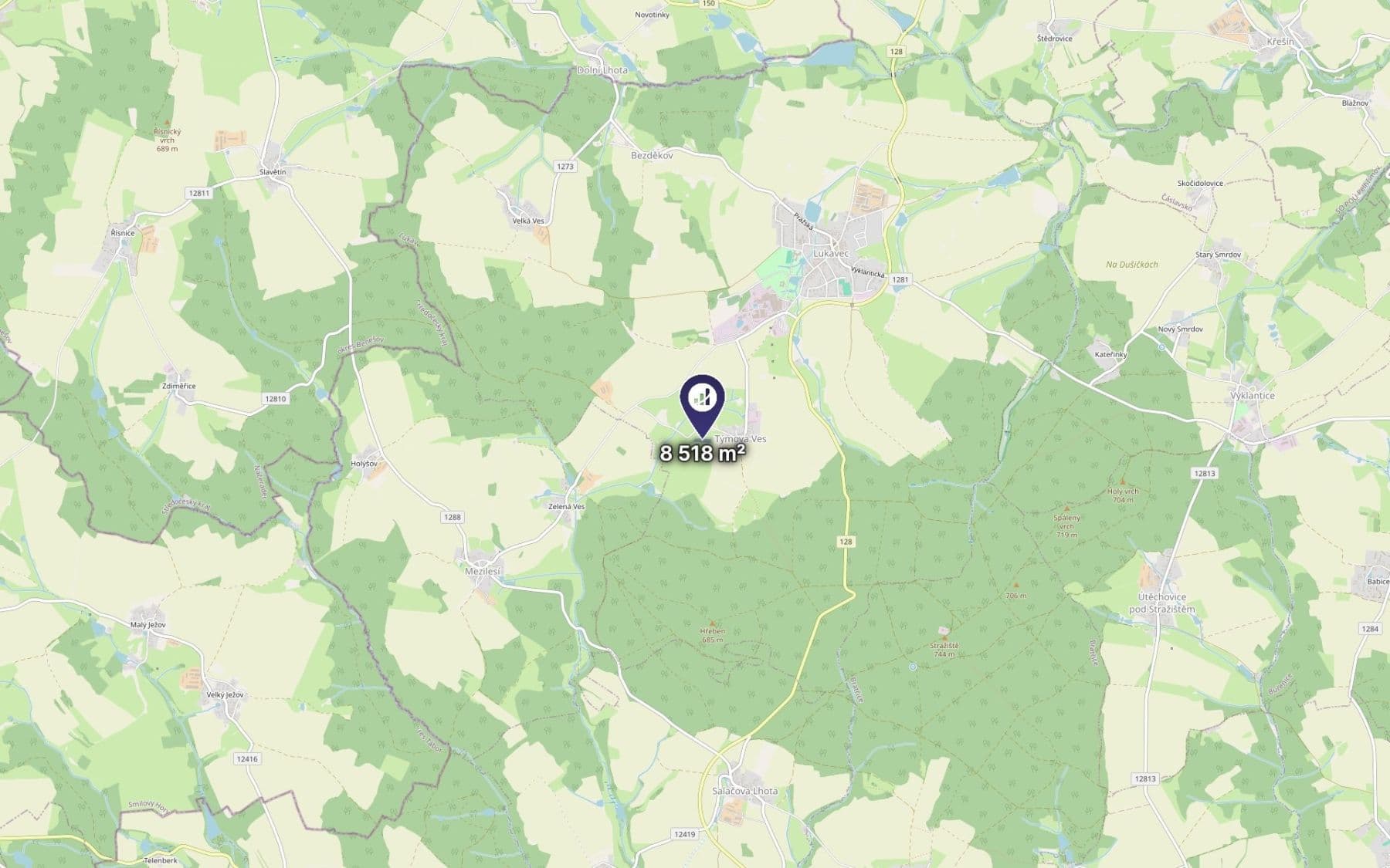 Predaj pozemku 8.518 m², Lukavec, Kraj Vysočina Predaj pozemku 8.518 m², Lukavec, Kraj Vysočina