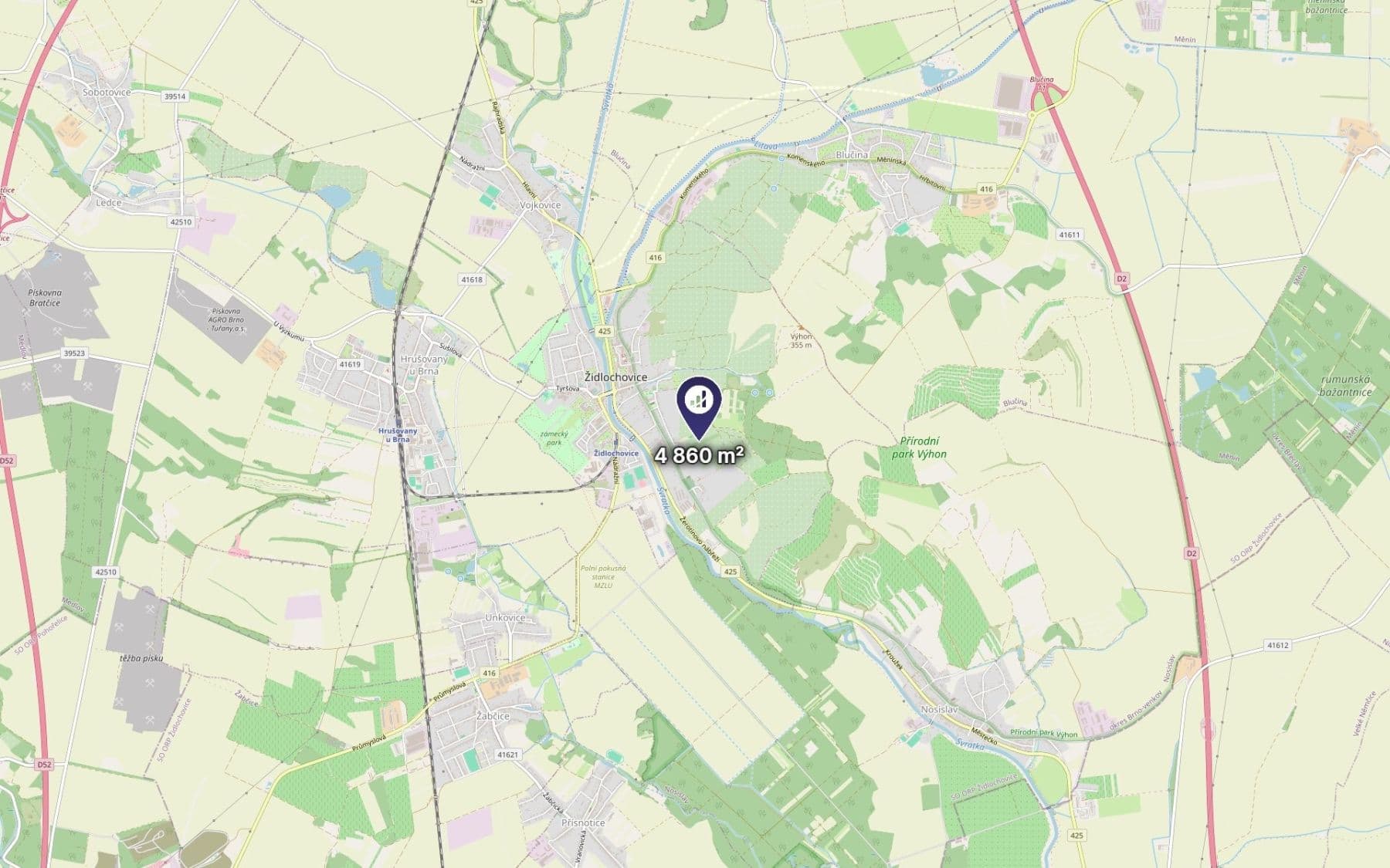 Predaj pozemku 4.860 m², Židlochovice, Jihomoravský kraj Predaj pozemku 4.860 m², Židlochovice, Jihomoravský kraj