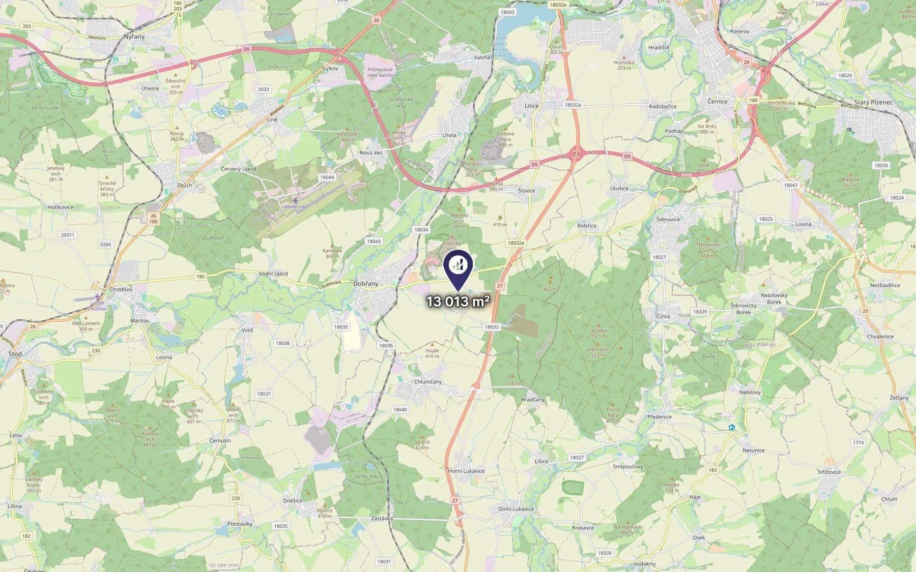 Predaj pozemku 1.627 m², Dobřany, Plzeňský kraj Predaj pozemku 1.627 m², Dobřany, Plzeňský kraj