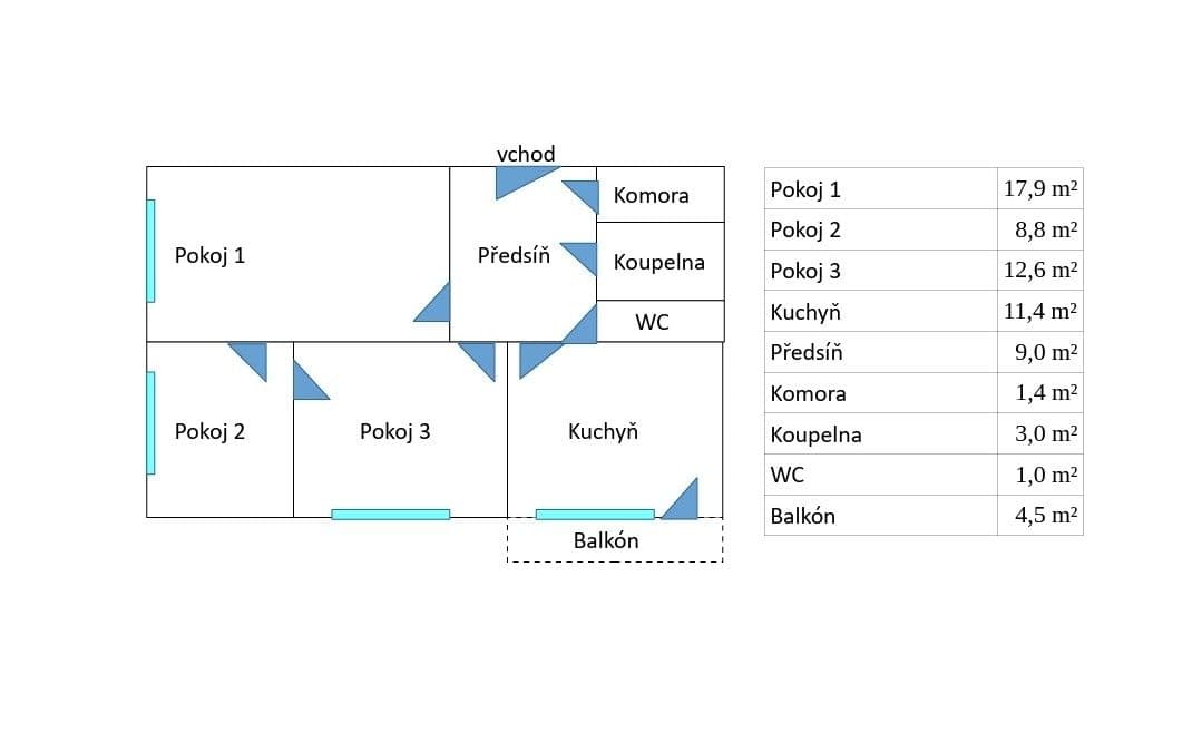 Prenájom bytu 3-izbový 70 m², Frýdecká, Praha, Praha Prenájom bytu 3-izbový 70 m², Frýdecká, Praha, Praha
