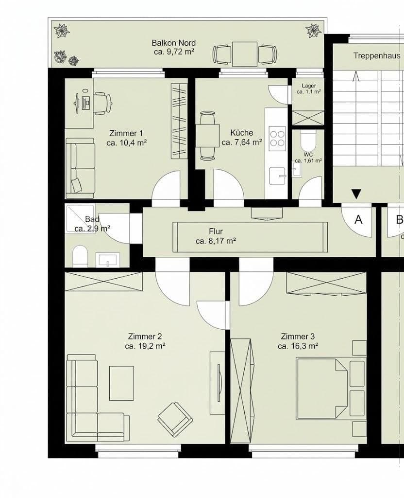 Predaj bytu 3-izbový 75 m², Kreysigstrasse 40, Mainz, Hesensko Predaj bytu 3-izbový 75 m², Kreysigstrasse 40, Mainz, Hesensko