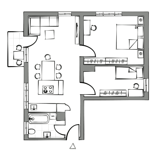 Prenájom bytu 3-izbový 66 m², Langenbeckstraße 4, Wiesbaden, Hesensko Prenájom bytu 3-izbový 66 m², Langenbeckstraße 4, Wiesbaden, Hesensko