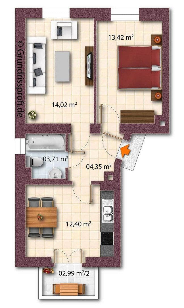 Prenájom bytu 2-izbový 50 m², Nöthnitzer Straße 36, Dresden, Sasko Prenájom bytu 2-izbový 50 m², Nöthnitzer Straße 36, Dresden, Sasko