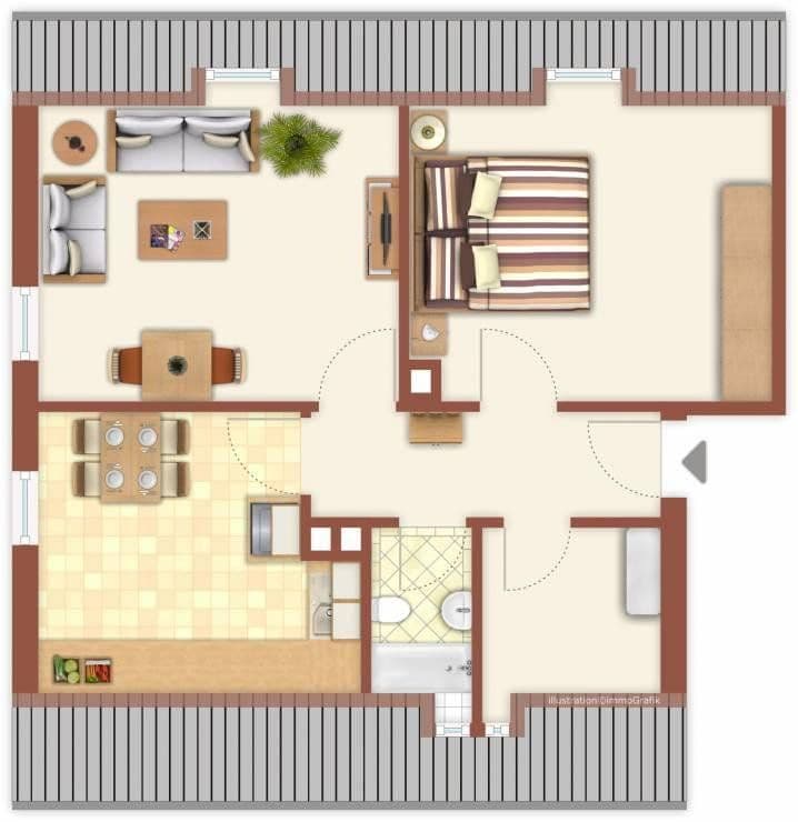 Predaj bytu 2-izbový 46 m², Würzburg, Bavorsko Predaj bytu 2-izbový 46 m², Würzburg, Bavorsko
