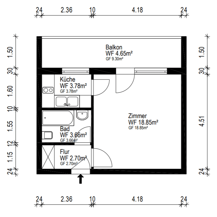 Predaj bytu 1-izbový 34 m², Kapellenstrasse 3, Feldkichen-Westerham, Bavorsko Predaj bytu 1-izbový 34 m², Kapellenstrasse 3, Feldkichen-Westerham, Bavorsko