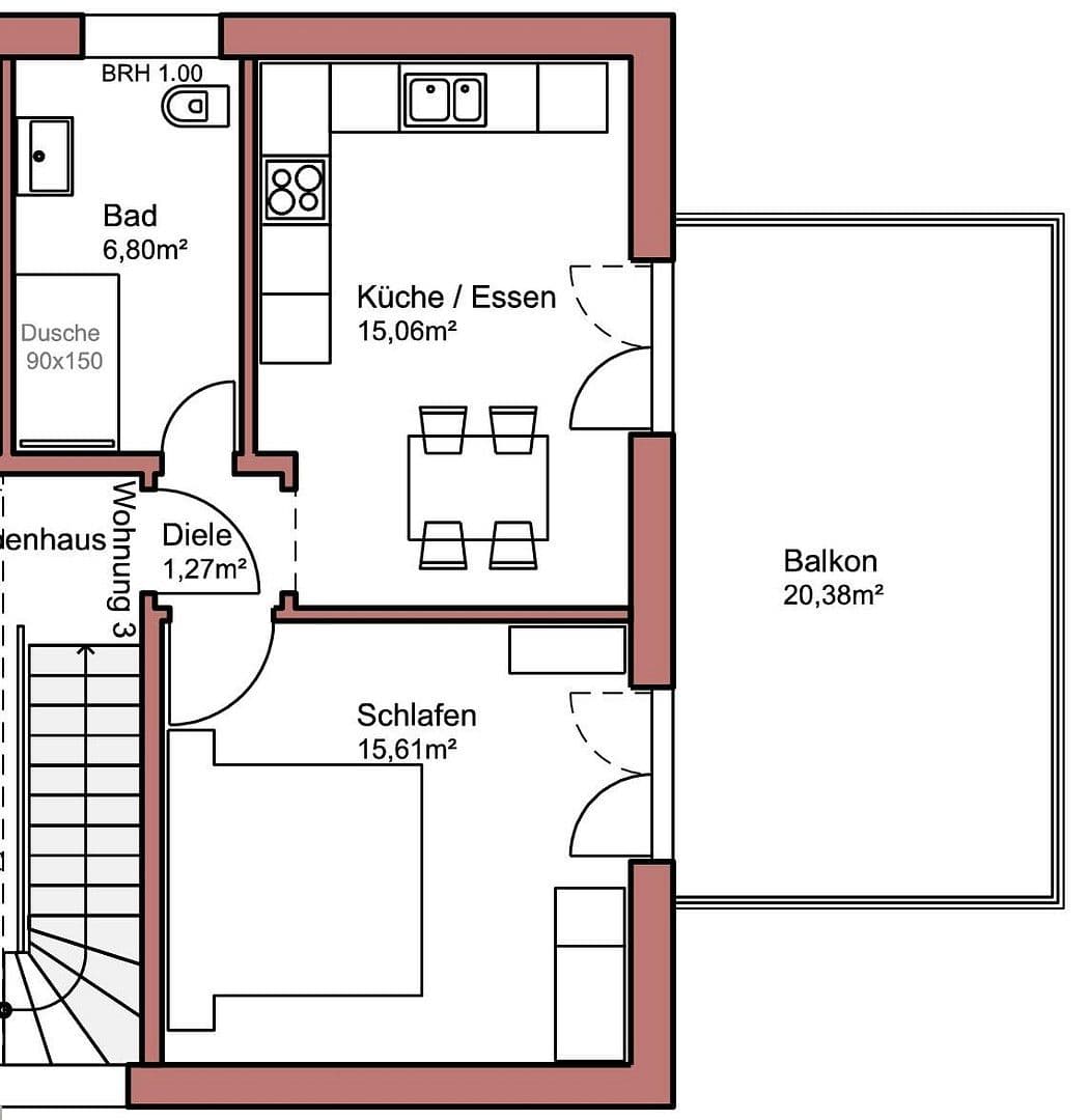 Prenájom bytu 1-izbový 49 m², Oberschwarzach, Bavorsko Prenájom bytu 1-izbový 49 m², Oberschwarzach, Bavorsko