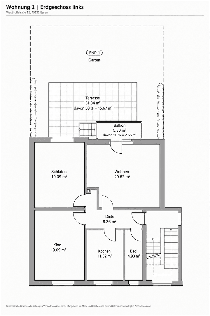 Predaj bytu 3-izbový 102 m², Wusthoffstraße 12, Essen, Severné Porýnie - Westfálsko Predaj bytu 3-izbový 102 m², Wusthoffstraße 12, Essen, Severné Porýnie - Westfálsko