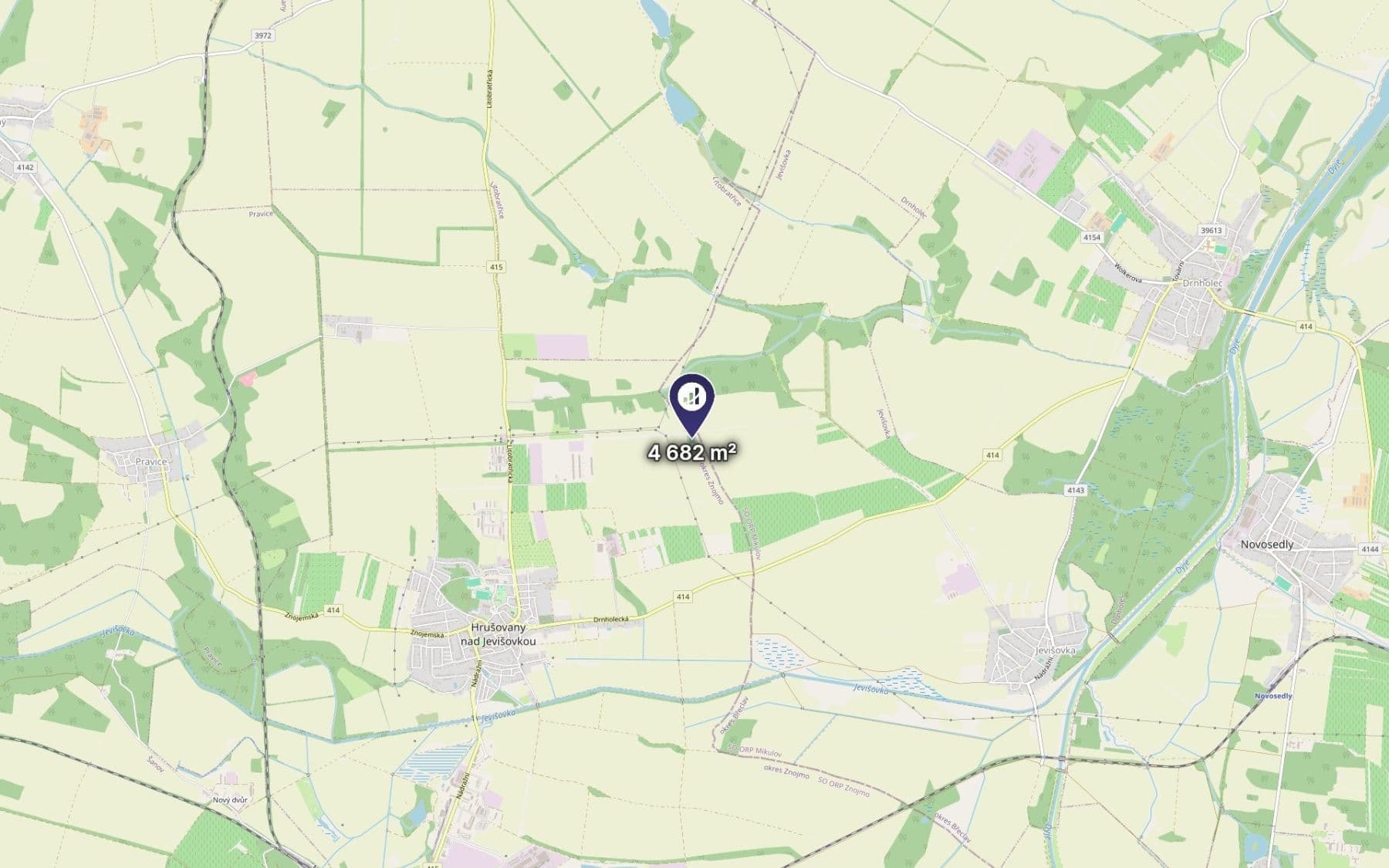Predaj pozemku 4.682 m², Hrušovany nad Jevišovkou, Jihomoravský kraj Predaj pozemku 4.682 m², Hrušovany nad Jevišovkou, Jihomoravský kraj