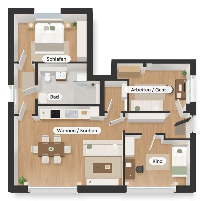Prenájom bytu 4-izbový 90 m², Ahrensfelde, Brandenbursko Prenájom bytu 4-izbový 90 m², Ahrensfelde, Brandenbursko