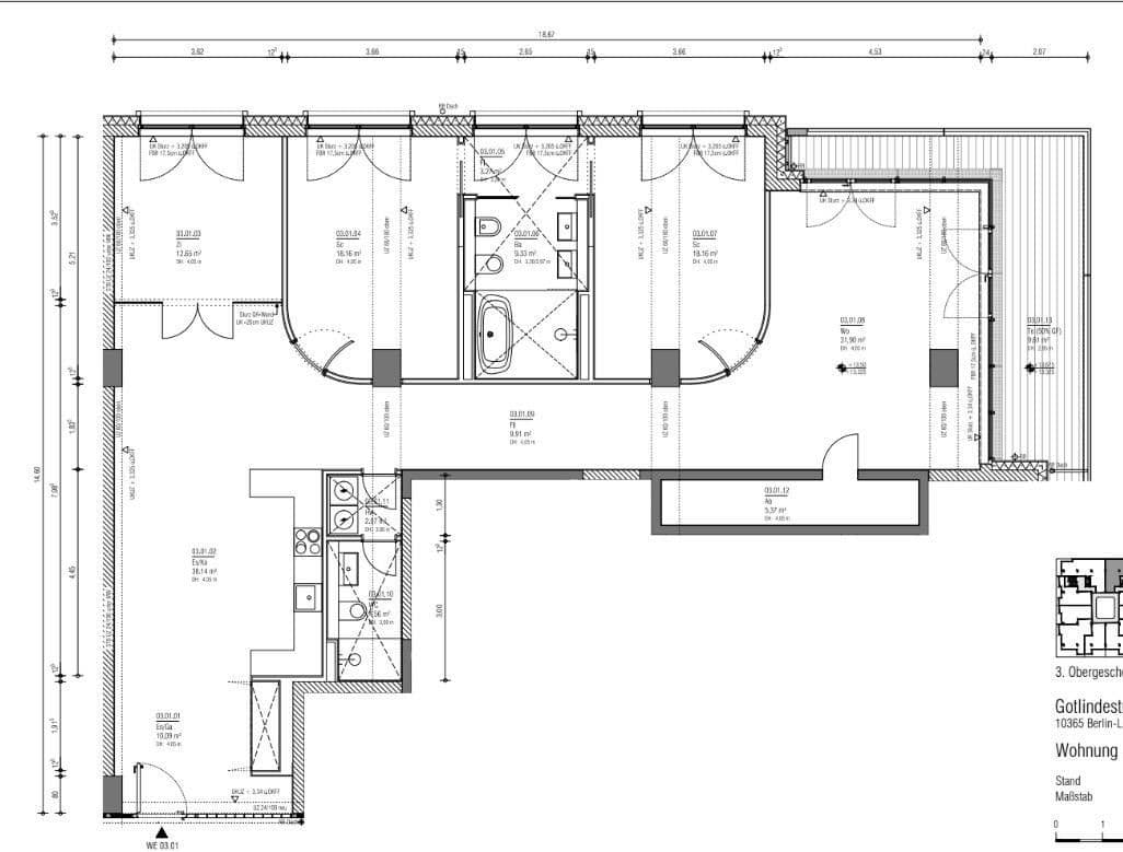 Prenájom bytu 4-izbový 173 m², Gotlindestraße 91a, Berlin, Berlín Prenájom bytu 4-izbový 173 m², Gotlindestraße 91a, Berlin, Berlín