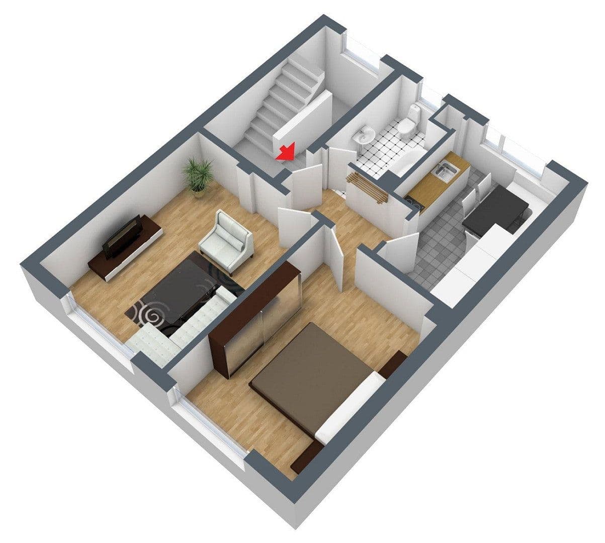 Prenájom bytu 2-izbový 55 m², Essen, Severné Porýnie - Westfálsko Prenájom bytu 2-izbový 55 m², Essen, Severné Porýnie - Westfálsko