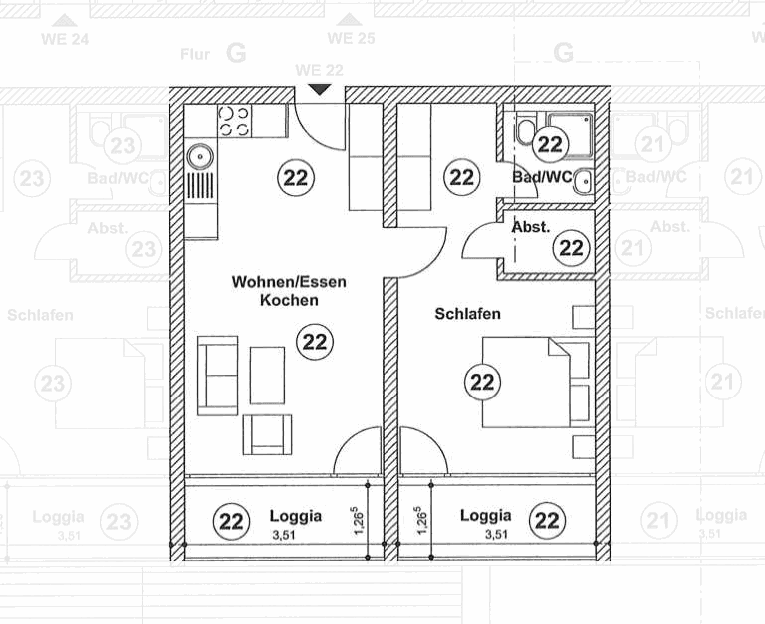 Prenájom bytu 2-izbový 53 m², Steinheimer Straße 219, Horn-Bad Meinberg, Severné Porýnie - Westfálsko Prenájom bytu 2-izbový 53 m², Steinheimer Straße 219, Horn-Bad Meinberg, Severné Porýnie - Westfálsko
