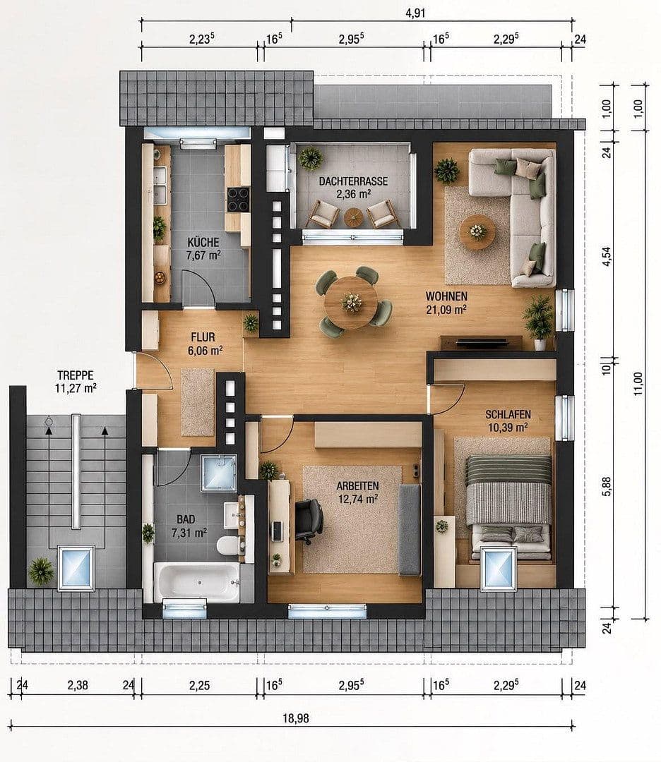 Prenájom bytu 3-izbový 67 m², Hannover, Dolné Sasko Prenájom bytu 3-izbový 67 m², Hannover, Dolné Sasko
