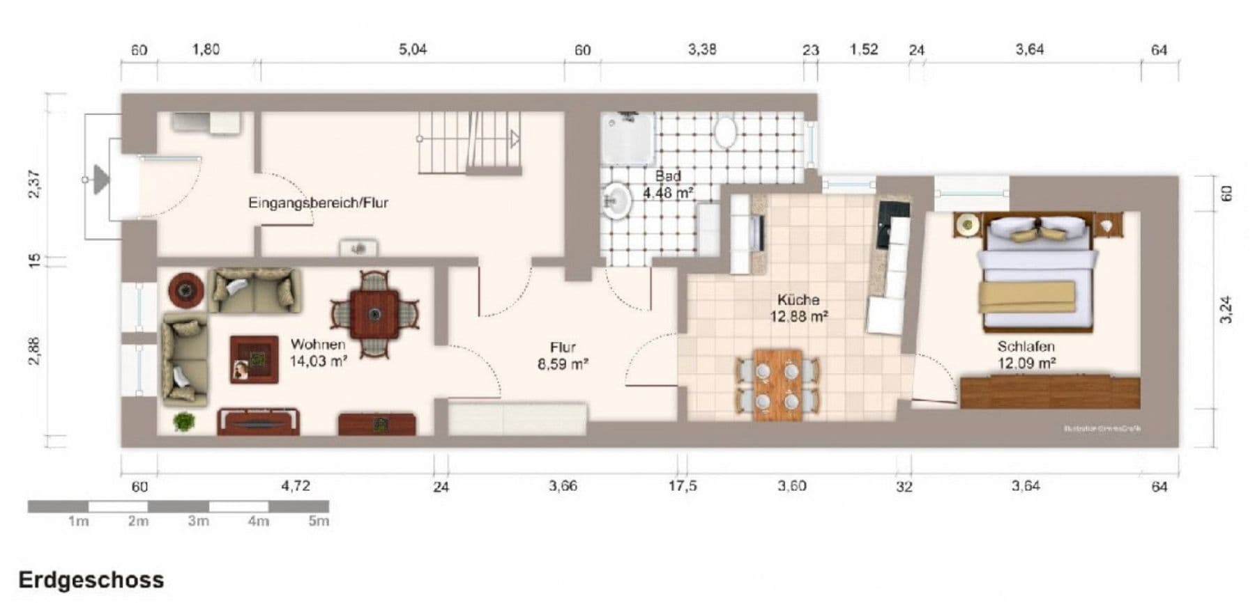 Prenájom bytu 2-izbový 60 m², Jakobsplan 4, Weimar, Durínsko Prenájom bytu 2-izbový 60 m², Jakobsplan 4, Weimar, Durínsko