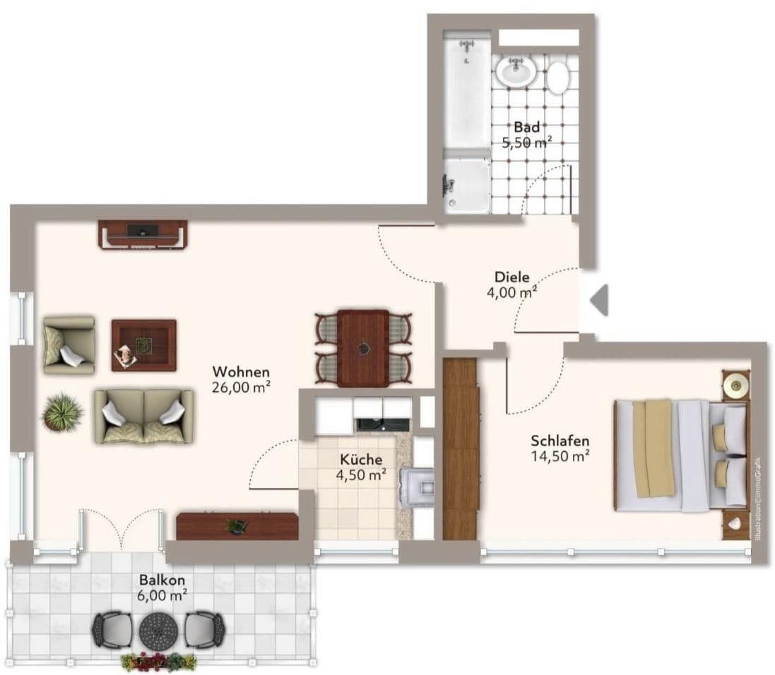Prenájom bytu 2-izbový 57 m², Pählstraße 12, München, Bavorsko Prenájom bytu 2-izbový 57 m², Pählstraße 12, München, Bavorsko