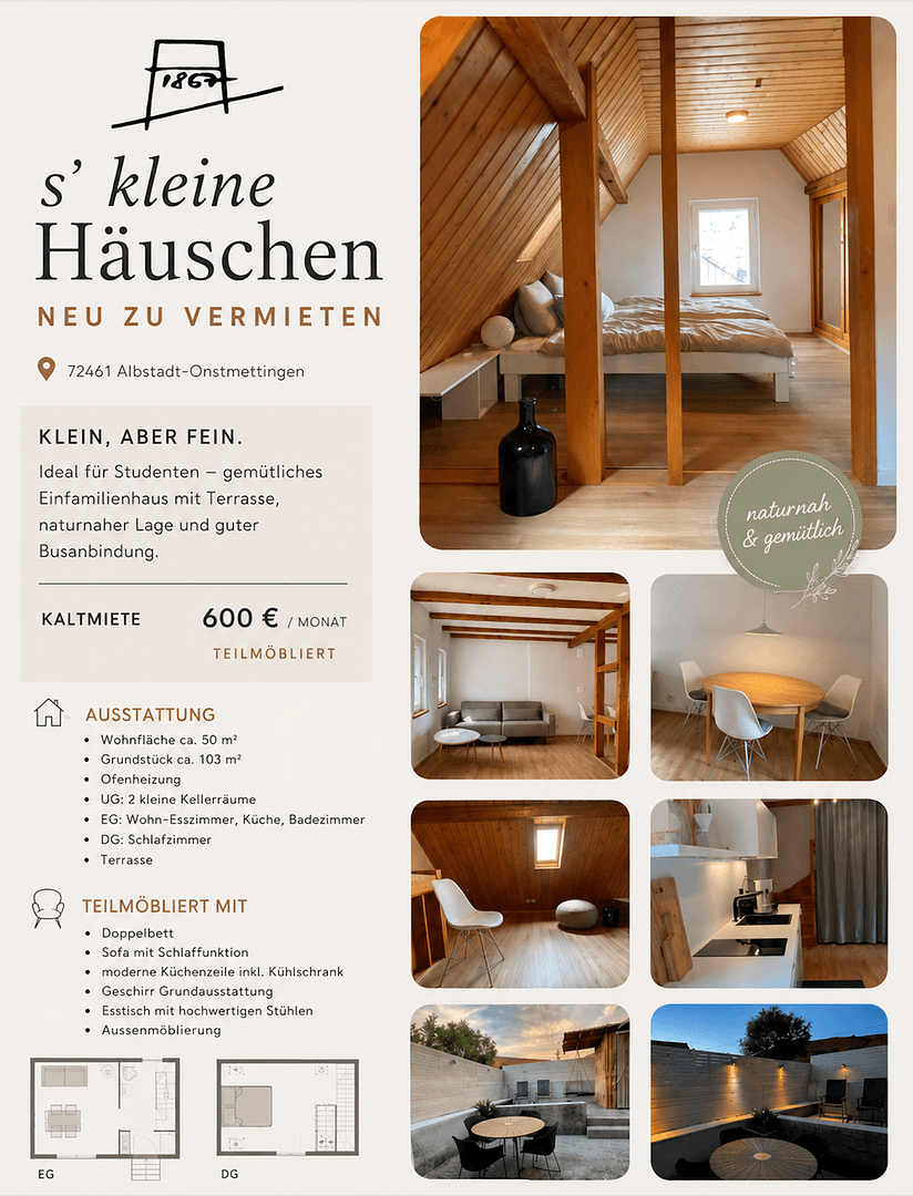 Prenájom domu 56 m², pozemok 90 m², Kohlweilerstr. 7, Albstadt, Bádensko-Wurttembersko Prenájom domu 56 m², pozemok 90 m², Kohlweilerstr. 7, Albstadt, Bádensko-Wurttembersko