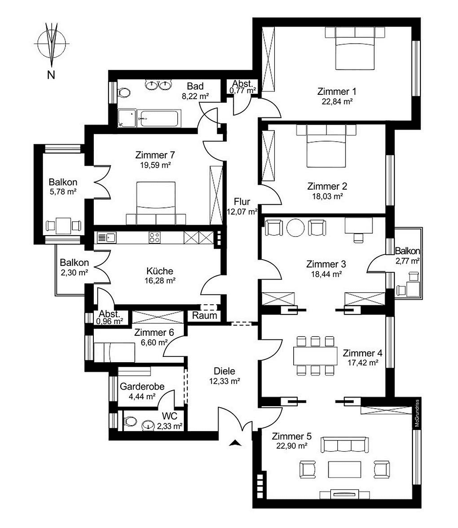 Predaj bytu 6-izbový 185 m², Fischers Allee 24, Hamburg, Hamburg Predaj bytu 6-izbový 185 m², Fischers Allee 24, Hamburg, Hamburg