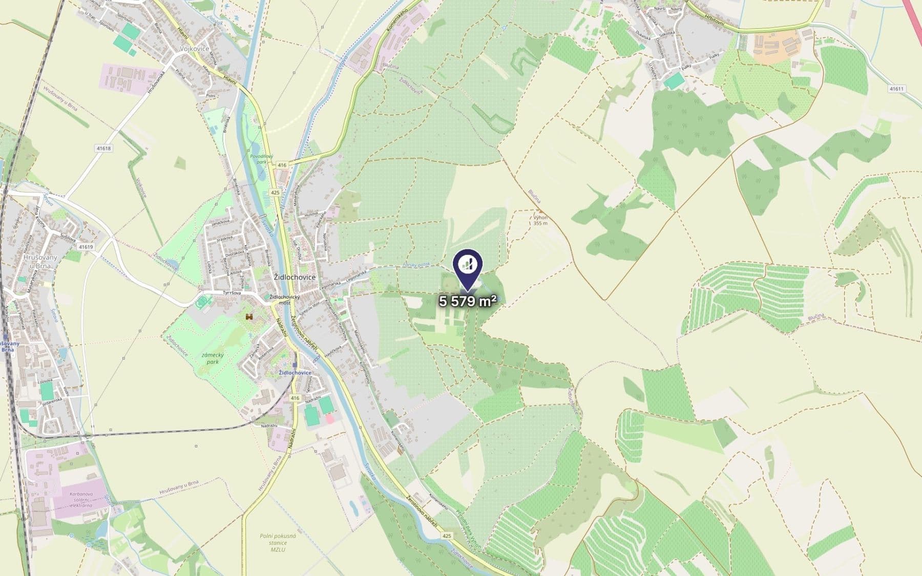 Predaj pozemku 5.579 m², Židlochovice, Jihomoravský kraj Predaj pozemku 5.579 m², Židlochovice, Jihomoravský kraj