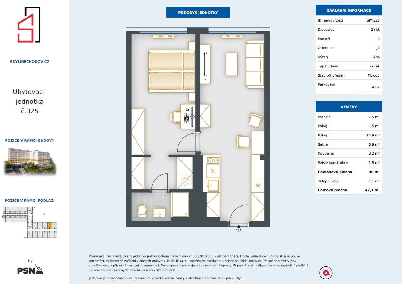 Predaj bytu 2-izbový 46 m², Čenětická, Praha, Praha Predaj bytu 2-izbový 46 m², Čenětická, Praha, Praha