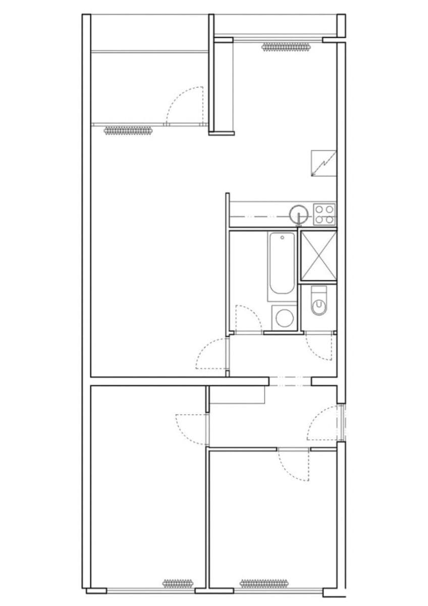 Prenájom bytu 3-izbový 67 m², Slancova, Praha, Praha Prenájom bytu 3-izbový 67 m², Slancova, Praha, Praha