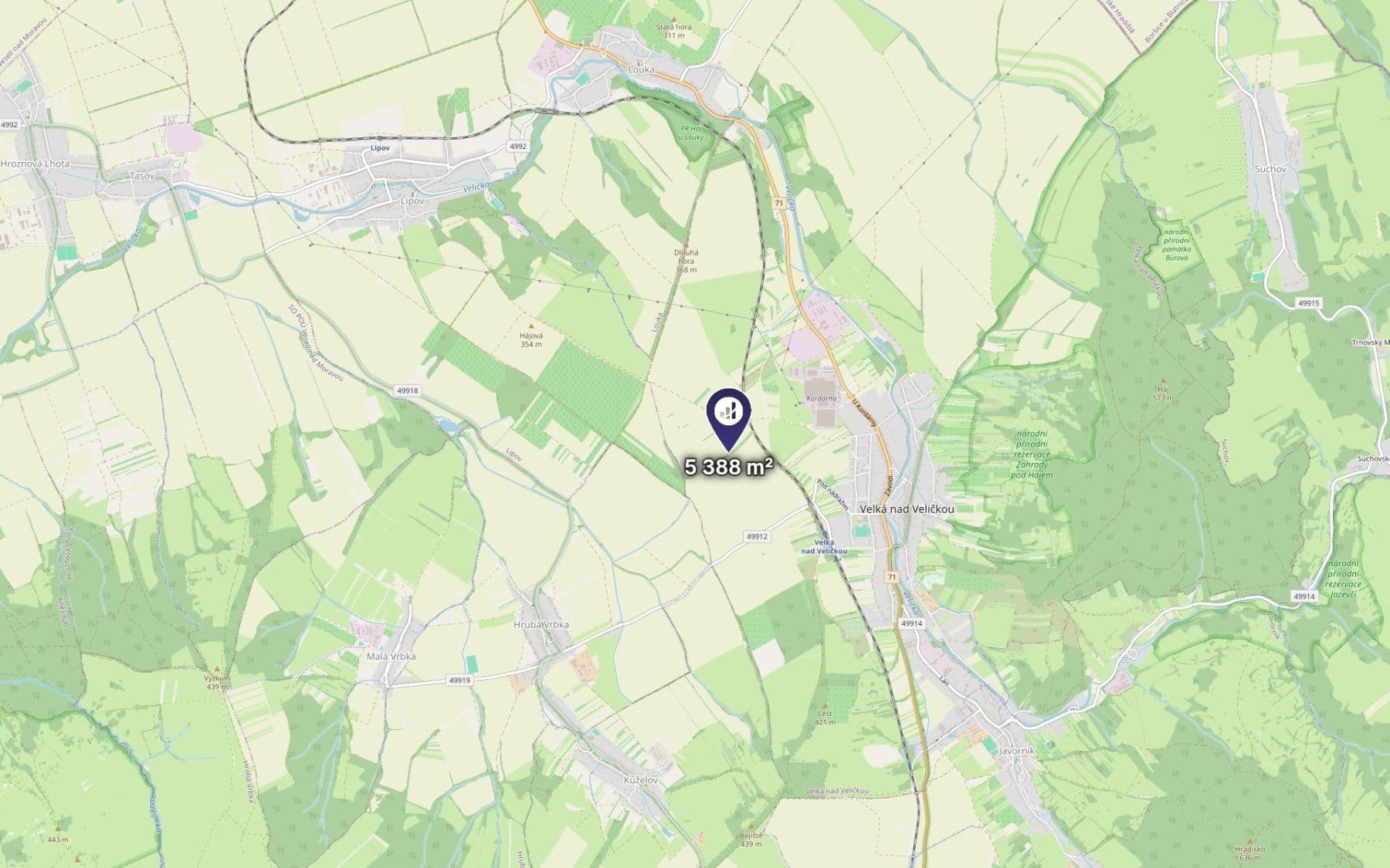 Predaj pozemku 5.388 m², Velká nad Veličkou, Jihomoravský kraj Predaj pozemku 5.388 m², Velká nad Veličkou, Jihomoravský kraj