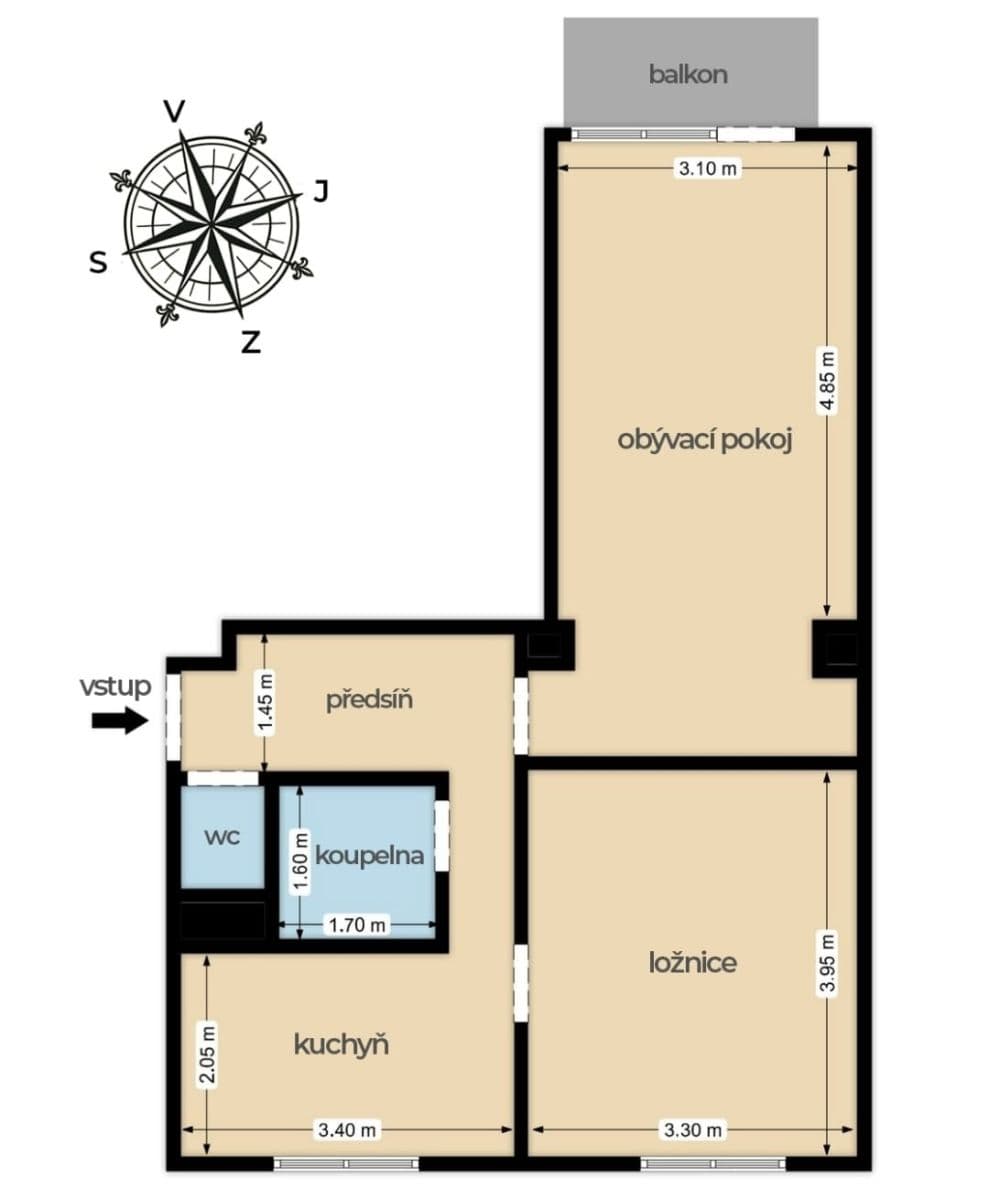 Prenájom bytu 2-izbový 57 m², Michelangelova, Praha, Praha Prenájom bytu 2-izbový 57 m², Michelangelova, Praha, Praha
