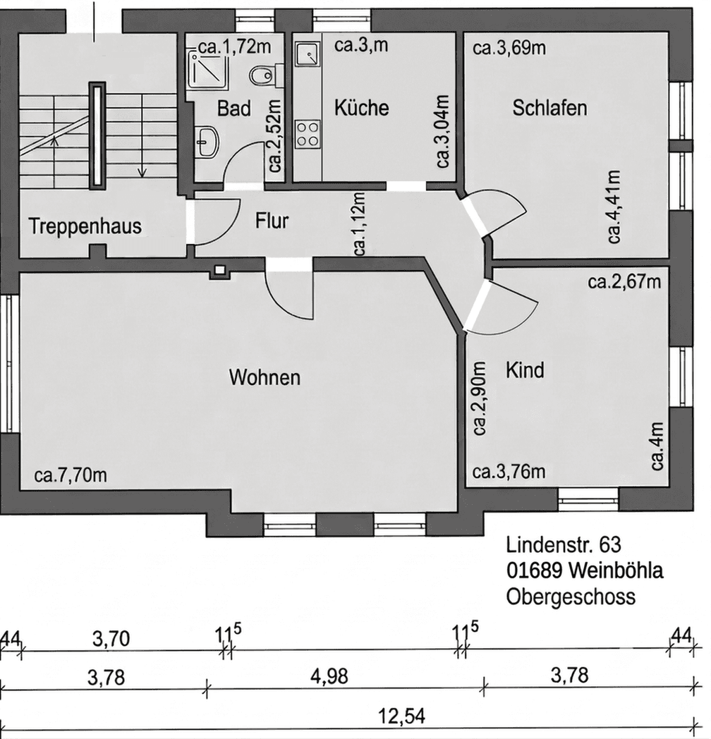Prenájom bytu 3-izbový 80 m², Lindenstraße 63, Weinböhla, Sasko Prenájom bytu 3-izbový 80 m², Lindenstraße 63, Weinböhla, Sasko