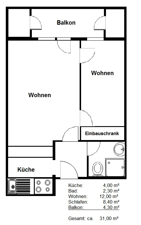 Predaj bytu 2-izbový 31 m², Köln, Severné Porýnie - Westfálsko Predaj bytu 2-izbový 31 m², Köln, Severné Porýnie - Westfálsko