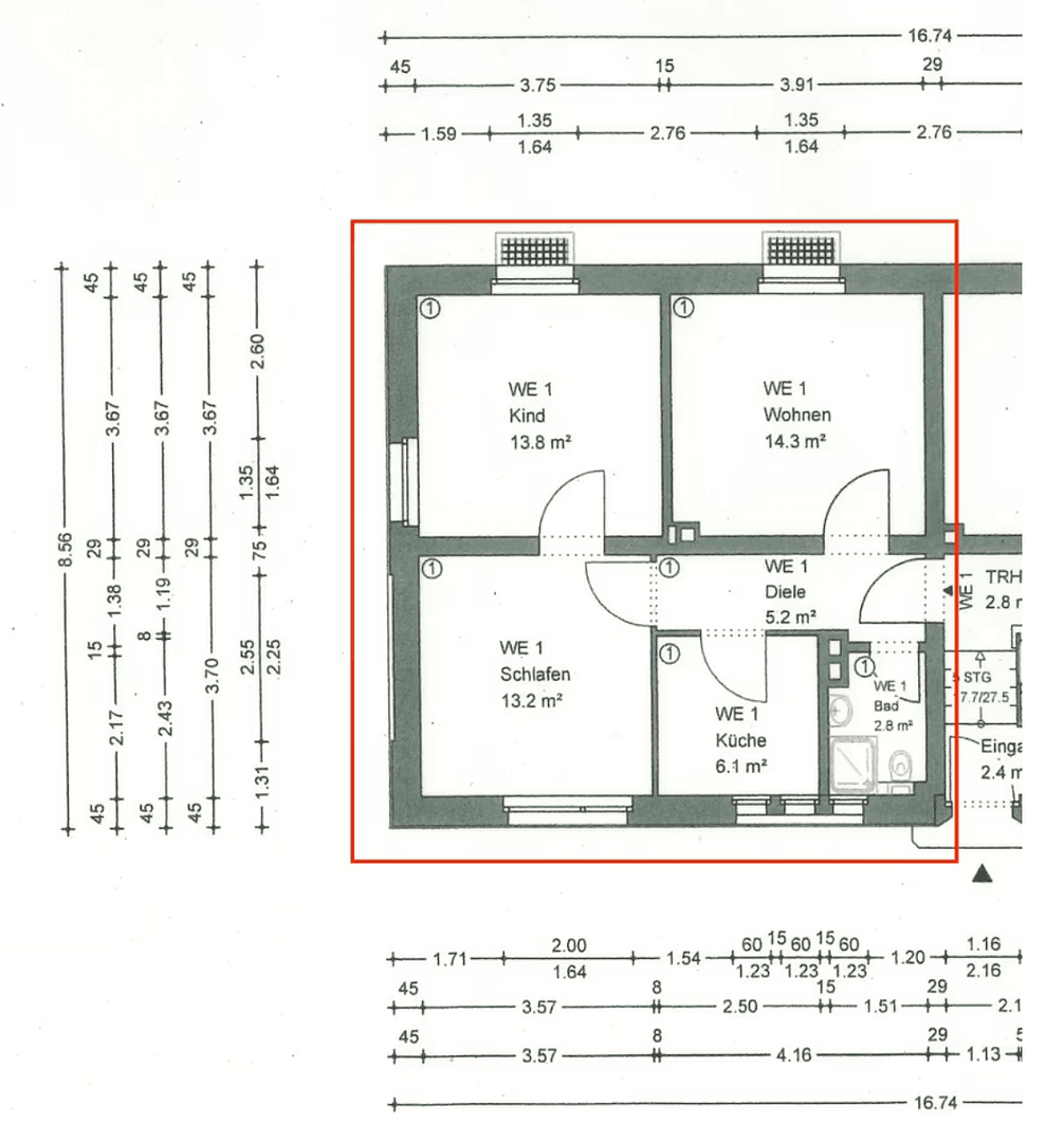 Prenájom bytu 3-izbový 51 m², Luisenstr. 43, Burscheid, Severné Porýnie - Westfálsko Prenájom bytu 3-izbový 51 m², Luisenstr. 43, Burscheid, Severné Porýnie - Westfálsko