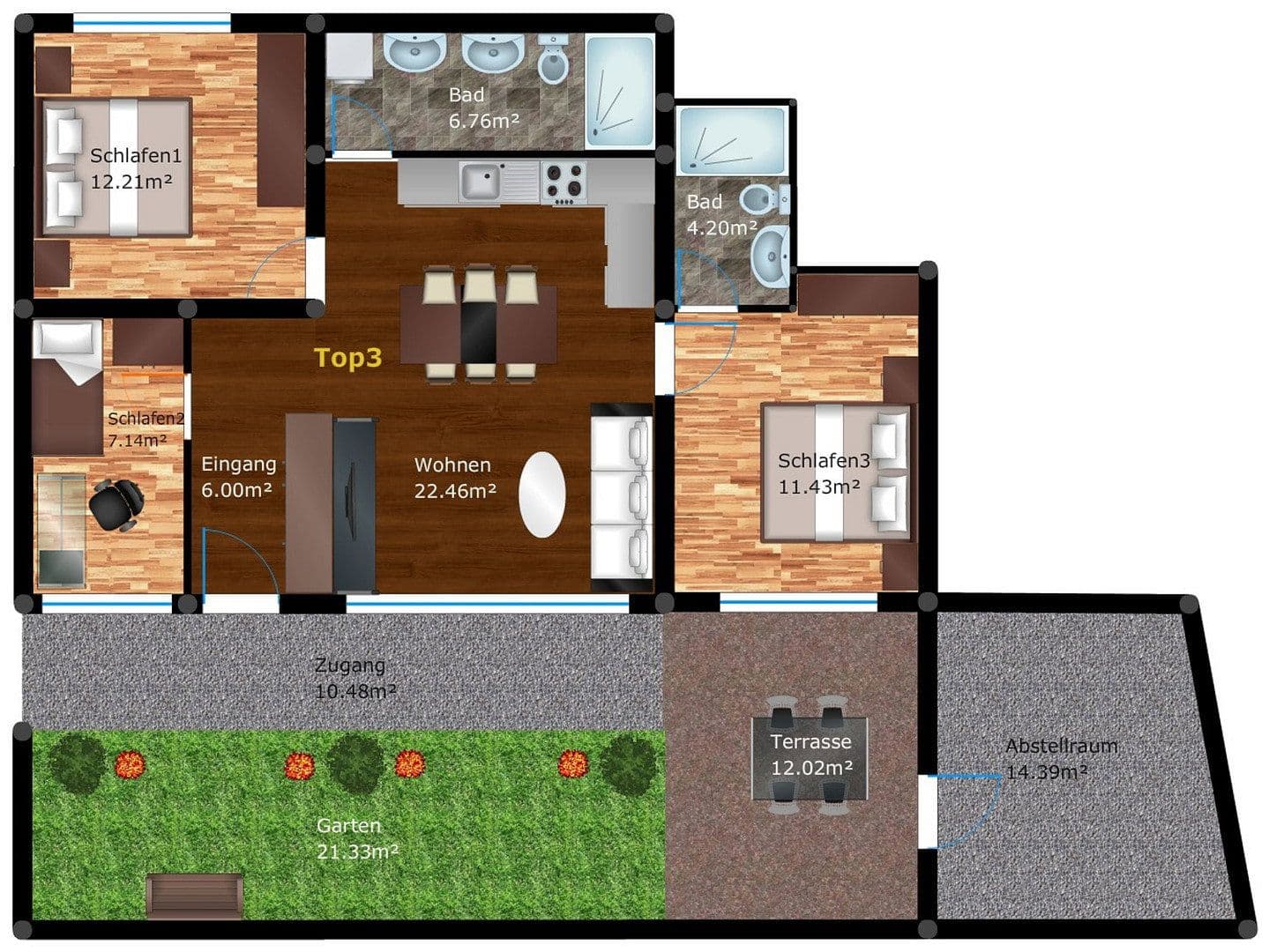Prenájom bytu 4-izbový 71 m², Längenfeld, Tirolsko Prenájom bytu 4-izbový 71 m², Längenfeld, Tirolsko