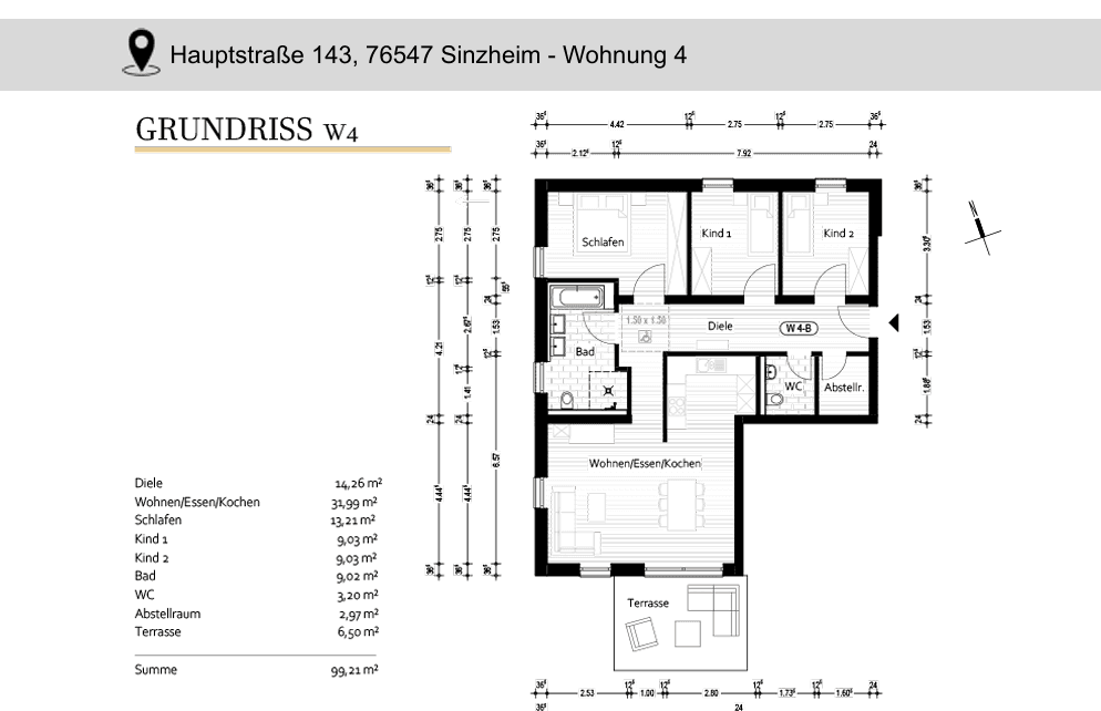 Prenájom bytu 4-izbový 100 m², Hauptstr. 143, Sinzheim, Bádensko-Wurttembersko Prenájom bytu 4-izbový 100 m², Hauptstr. 143, Sinzheim, Bádensko-Wurttembersko