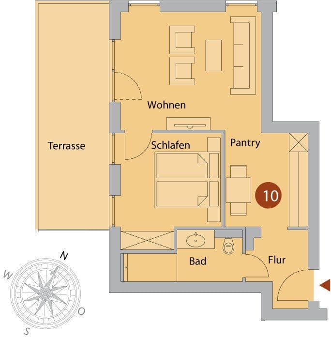 Predaj bytu 2-izbový 54 m², An der Waterkant 7, Villa Bernstein, Börgerende-Rethwisch, Meklenbursko-Predpomoransko Predaj bytu 2-izbový 54 m², An der Waterkant 7, Villa Bernstein, Börgerende-Rethwisch, Meklenbursko-Predpomoransko
