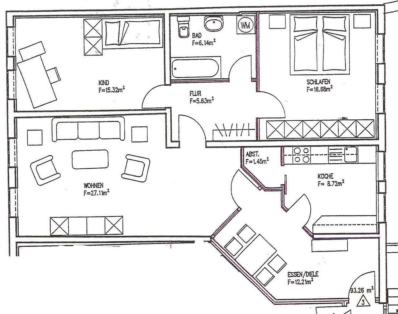 Prenájom bytu 3-izbový 93 m², Voigtei 39, Halberstadt, Sasko-Anhaltsko Prenájom bytu 3-izbový 93 m², Voigtei 39, Halberstadt, Sasko-Anhaltsko
